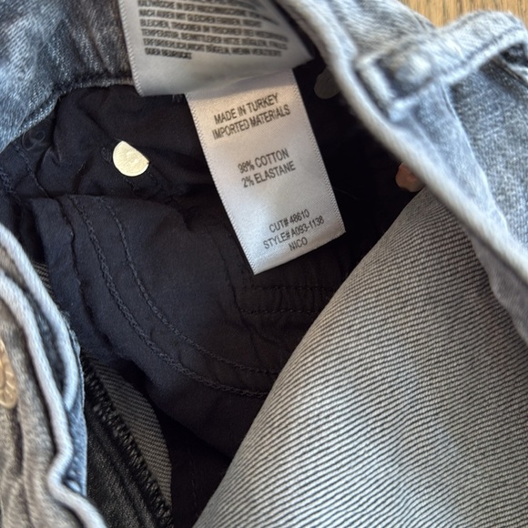 Agolde Nico High Rise Slim Women’s Gray Button Fly Denim Jeans Size 25 - Picture 11 of 11